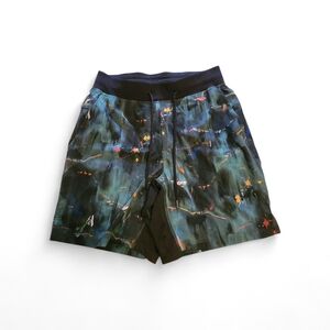 Lululemon T.H.E. Linerless Short 7" in the "Paint Spark Multi" color